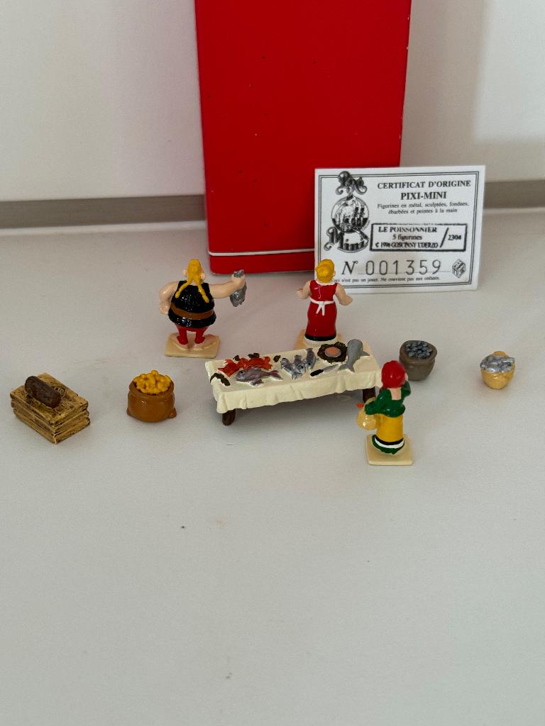 De visboer 5 figuren - Astérix - pixi mini village, Ophalen of Verzenden