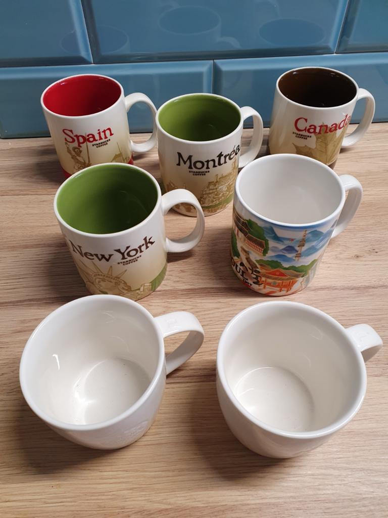 7 mokken / tassen Starbucks nieuw, Enlèvement