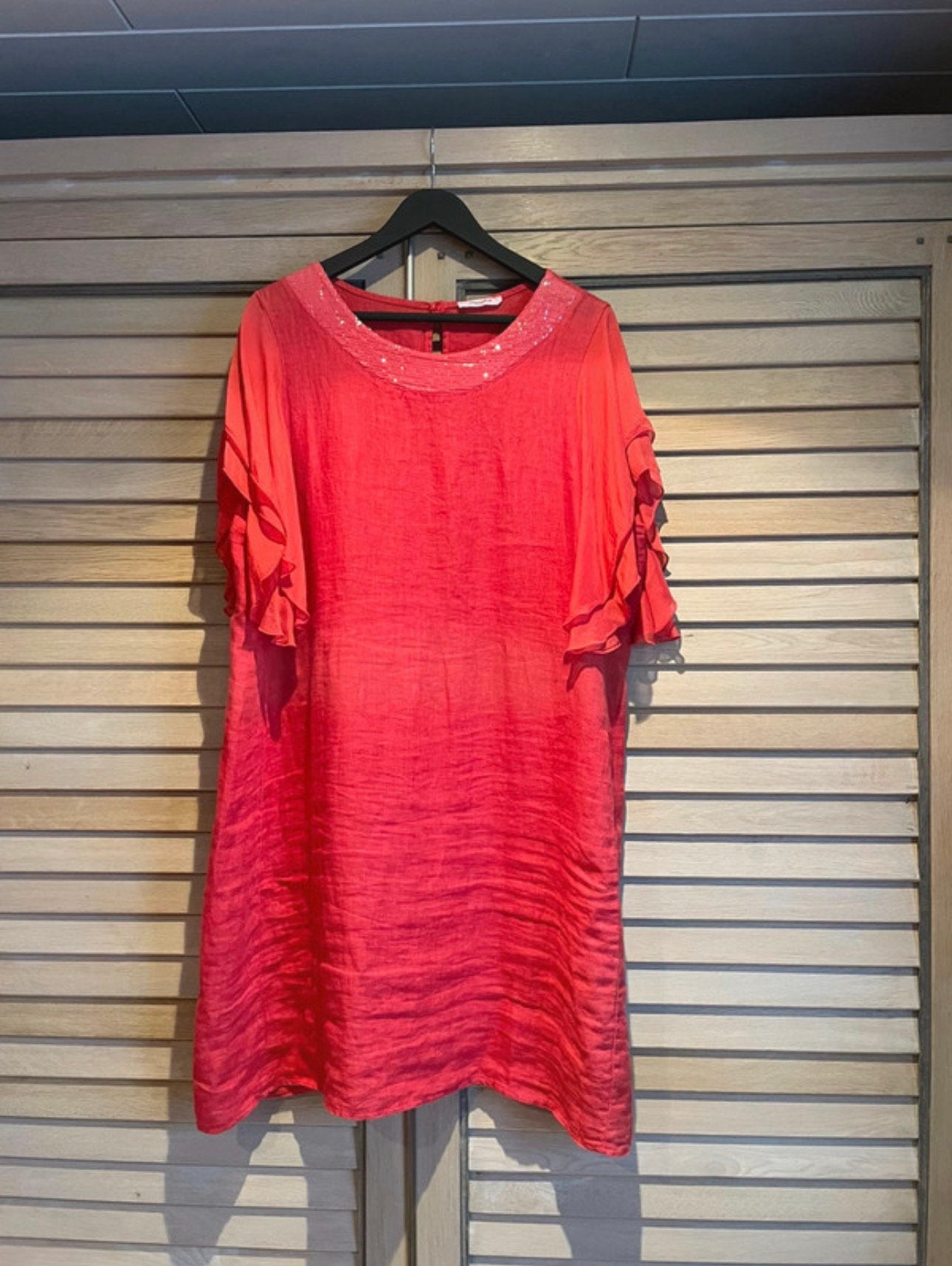 Kleedje linnen Paprika T2, Kleding | Dames, Jurken, Ophalen of Verzenden, Zo goed als nieuw