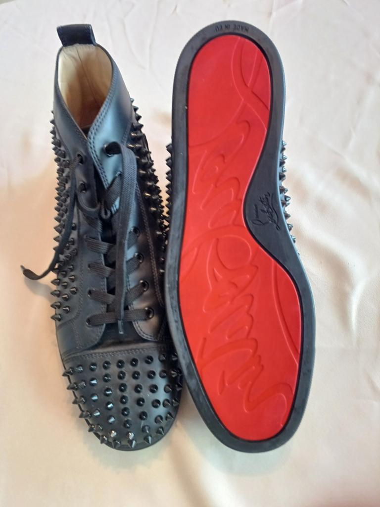 Original Christian Louboutin Louis Spikes High-Top Sneakers, Kleding | Heren, Schoenen, Ophalen, Zwart, Sneakers