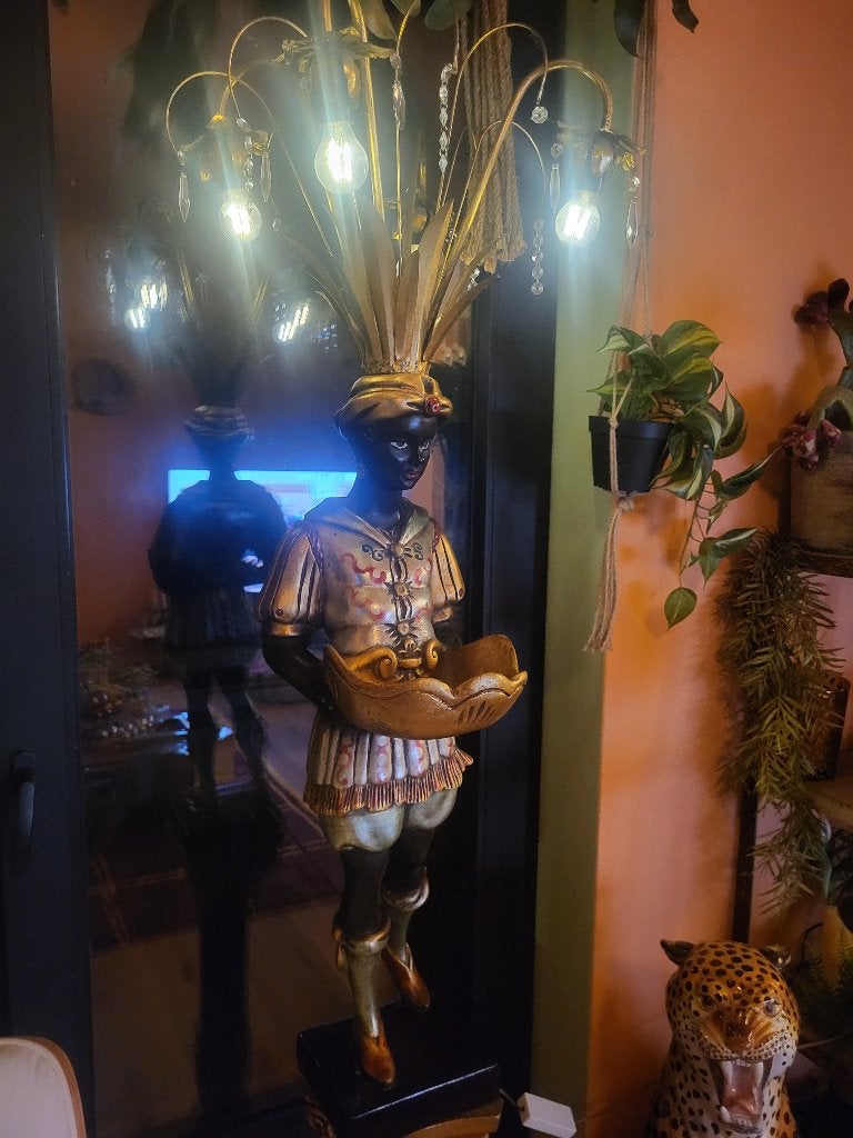 Moor's figuur grote lamp, Antiek en Kunst, Ophalen