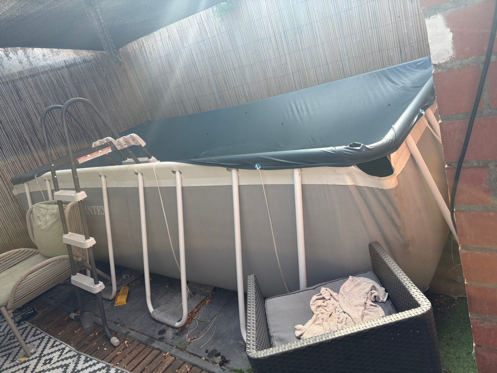 Intex zwembad 4x2m, Tuin en Terras, Ophalen, Zo goed als nieuw