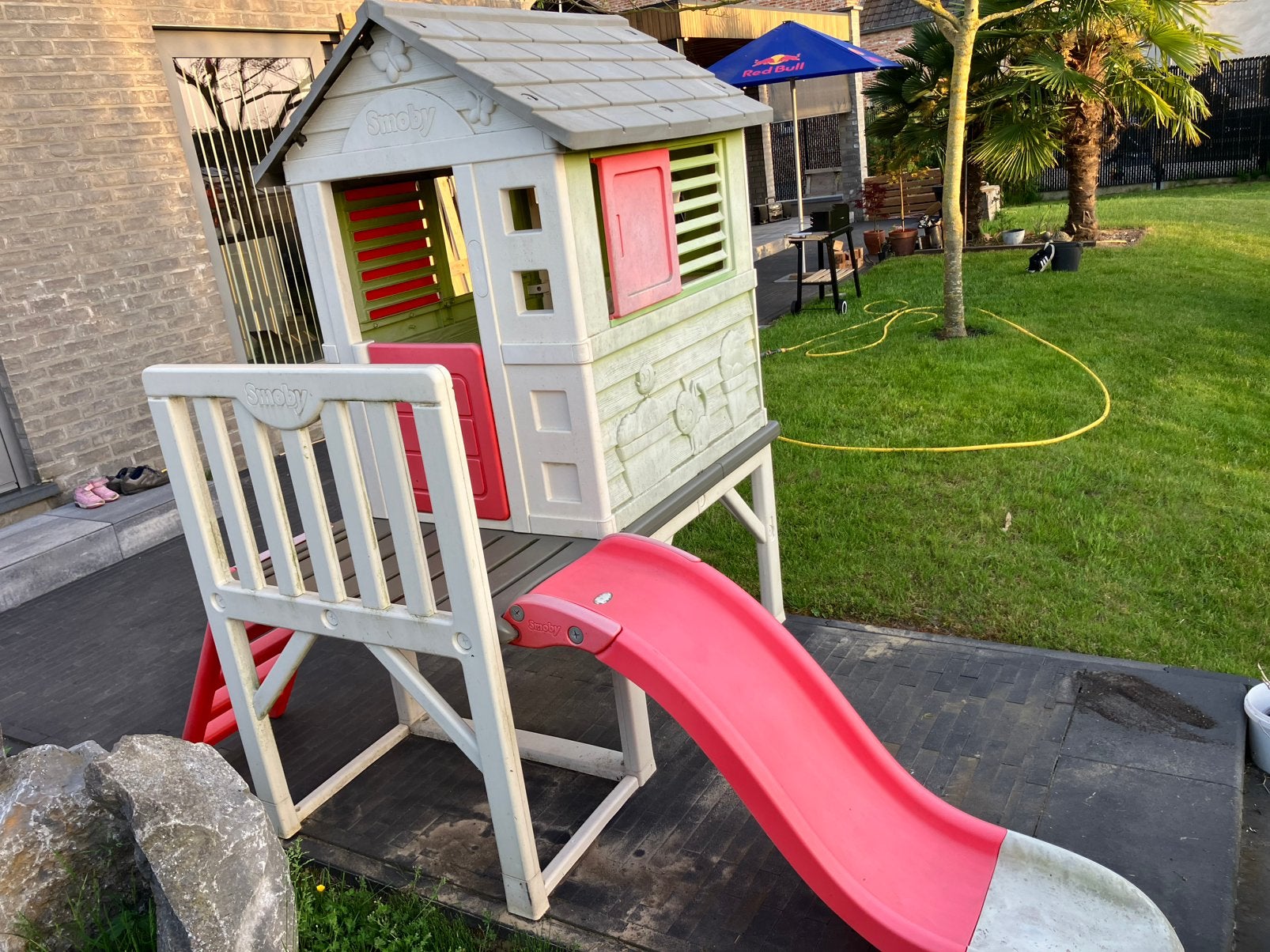 Speelhuis met glijbaan, Enfants & Bébés, Jouets | Extérieur | Aires de jeux, Enlèvement, Utilisé, Toboggan