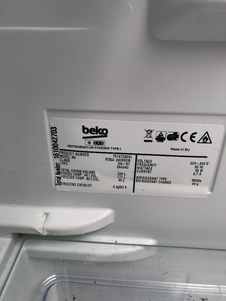 Frigo Beco avec compartiment congélateur, Electroménager, 120 à 140 cm, Avec compartiment congélateur, Enlèvement, Utilisé