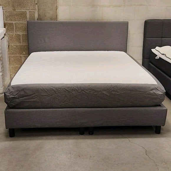 lit emma original + matelas hybride 2 neuf, Ophalen, 180 cm, 200 cm, Grijs