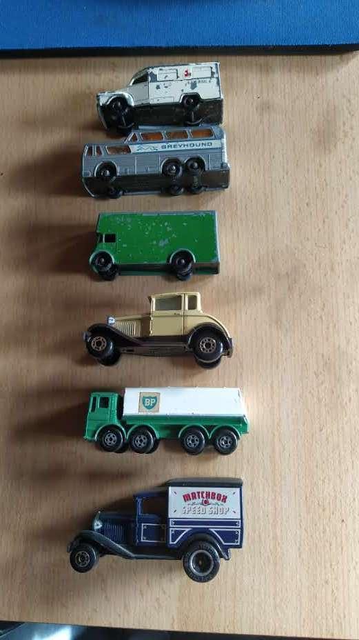 6 x oude MATCHBOXJES, v.a. 3 Euro, iz.g.s.t, Ophalen of Verzenden, Gebruikt, Auto, Lesney