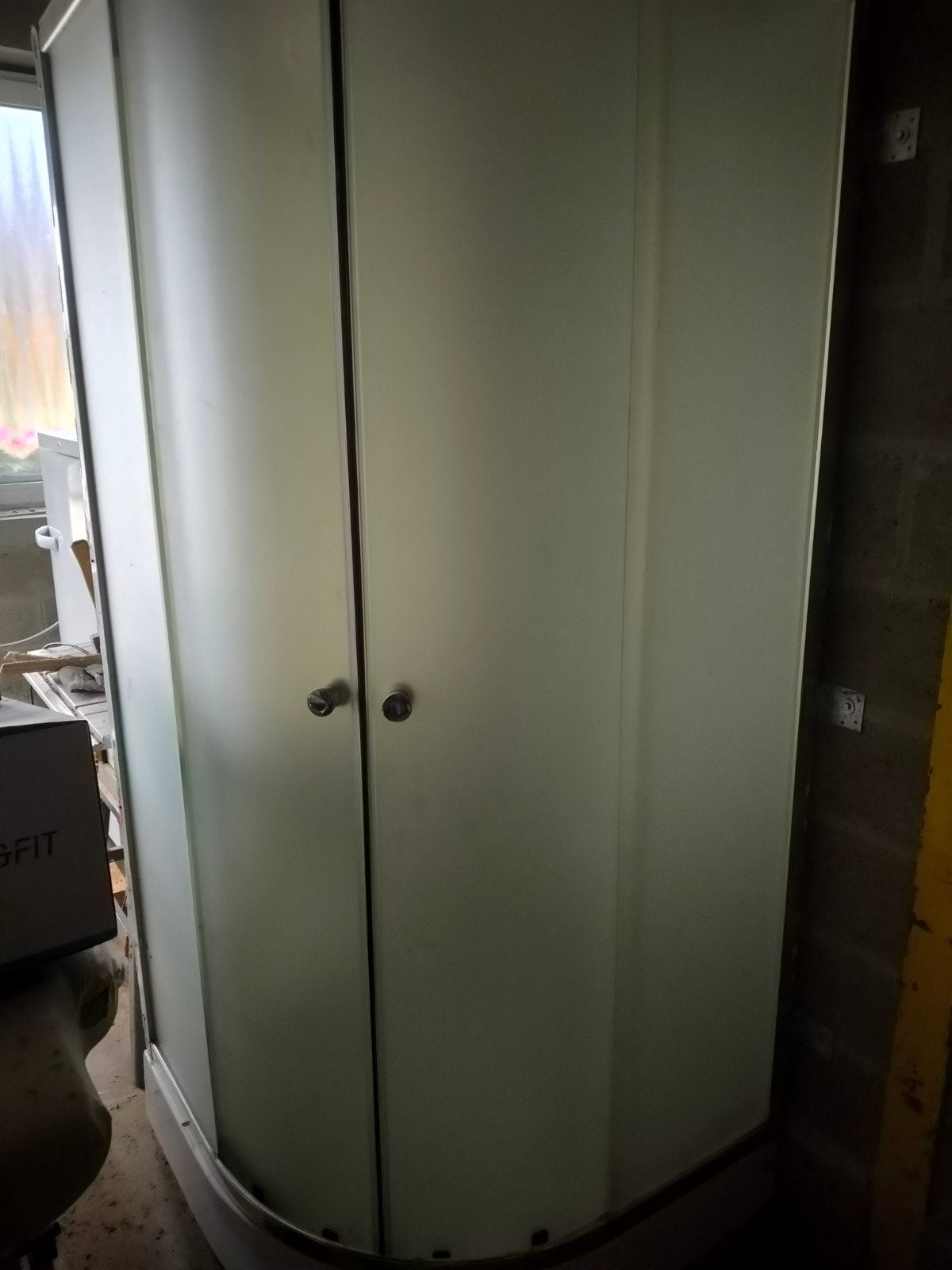 hoek douche, Ophalen, Gebruikt, Glas, Douche