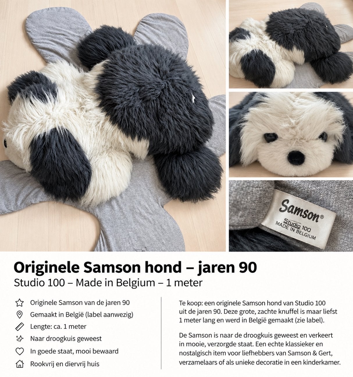 Originele Samson jaren 90 - 1m groot - verzorgd!, Overige karakters, Ophalen, Zo goed als nieuw