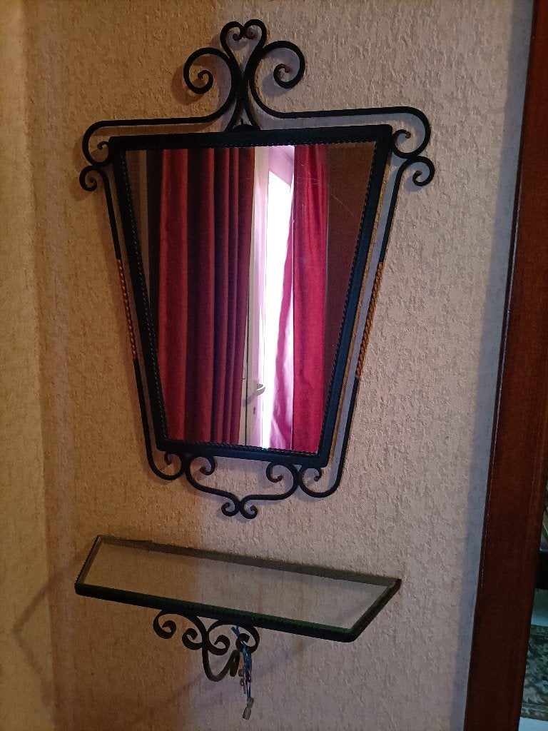 decoratie uit metaal en glas, Ophalen, Zo goed als nieuw