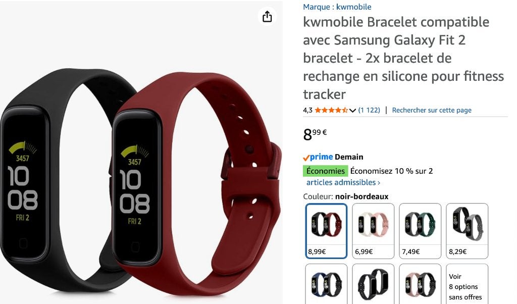 Samsung Fit 2 - 2 armbanden, Zwart, Nieuw, Ophalen of Verzenden, Samsung