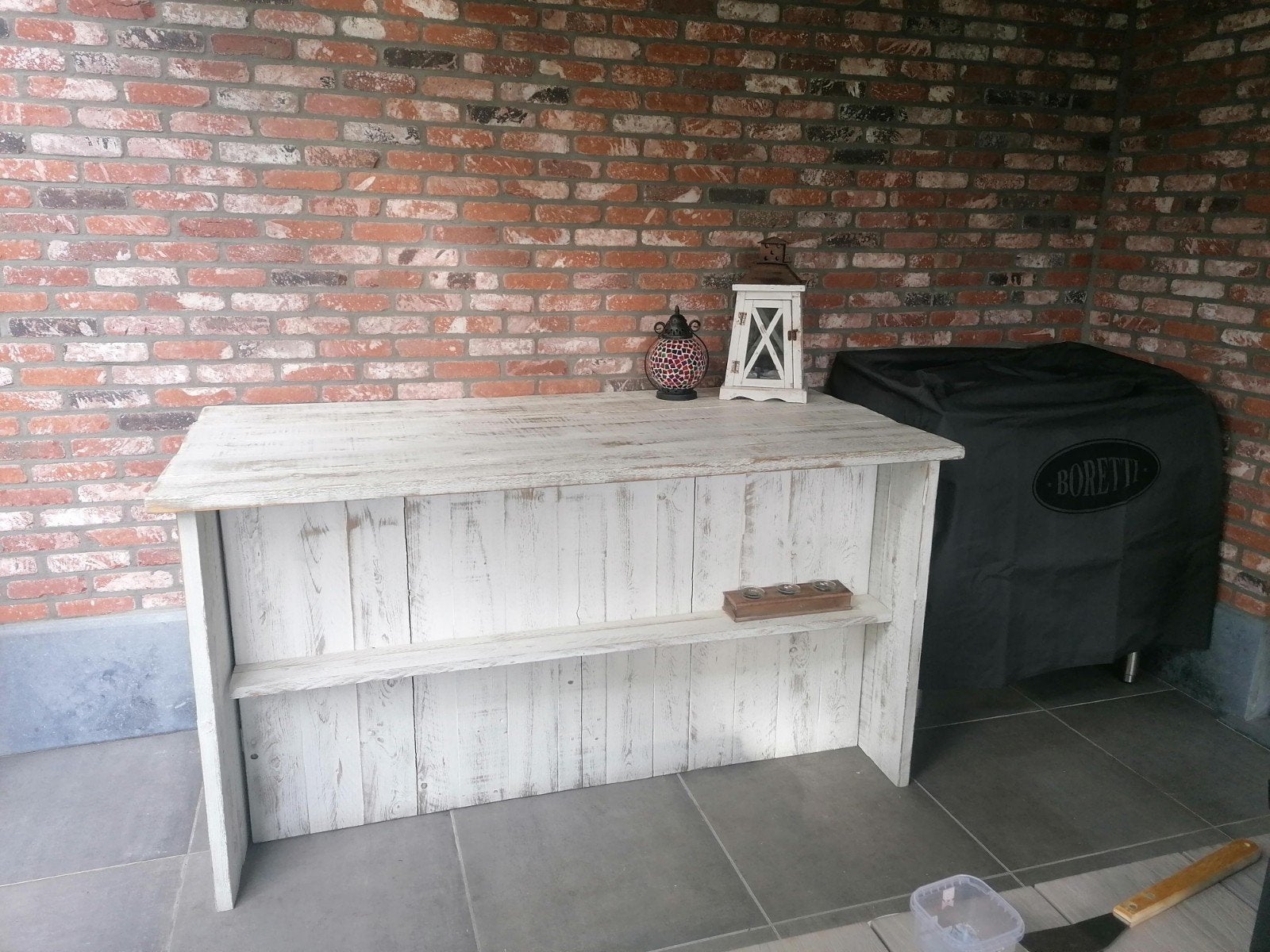 Toog in steigerhout, Huis en Inrichting, Barren, Ophalen, Gebruikt