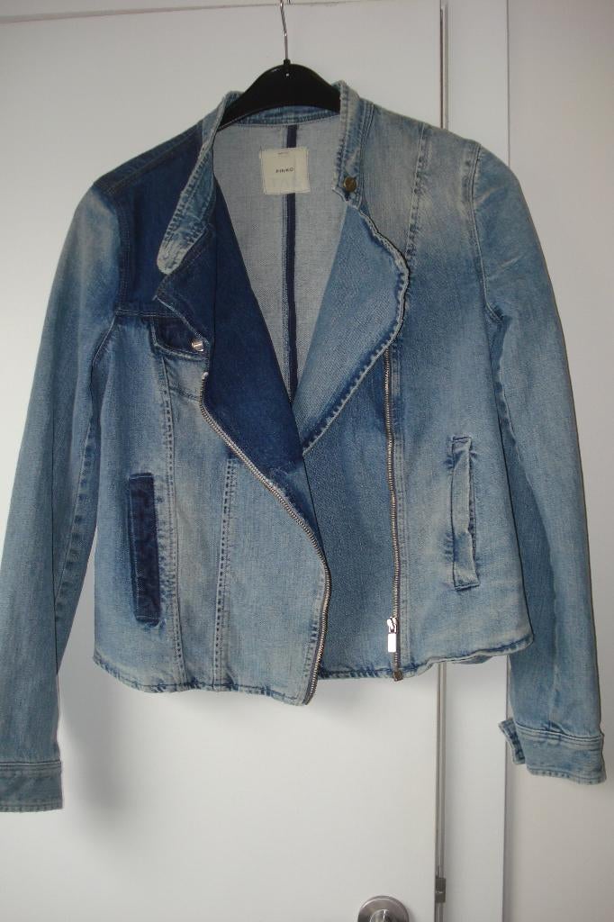 *VAL* Pinko Vintage jeansjasje, dames. mt D 40 of S, Pinko, Blauw, Ophalen of Verzenden, Maat 36 (S)