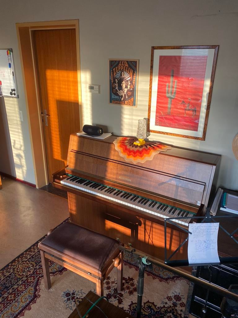 W. Hoffmann piano, bj 1969, Ophalen, Gebruikt, Bruin, Piano
