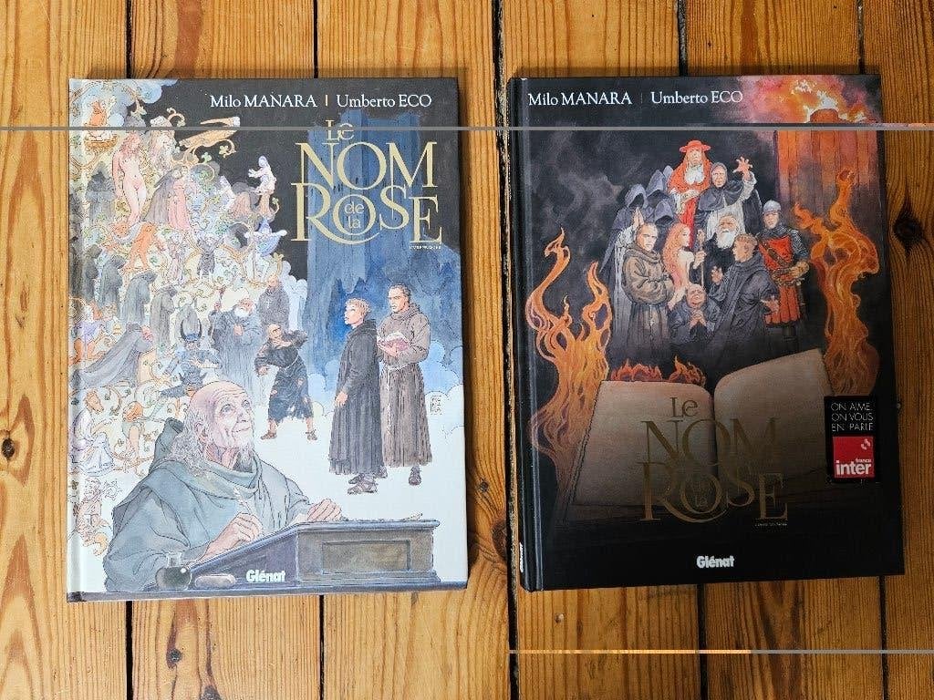 Vends BDs: Le nom de la Rose (livre premier + livre second), Série complète ou Série, Enlèvement, Neuf, Milo Manara