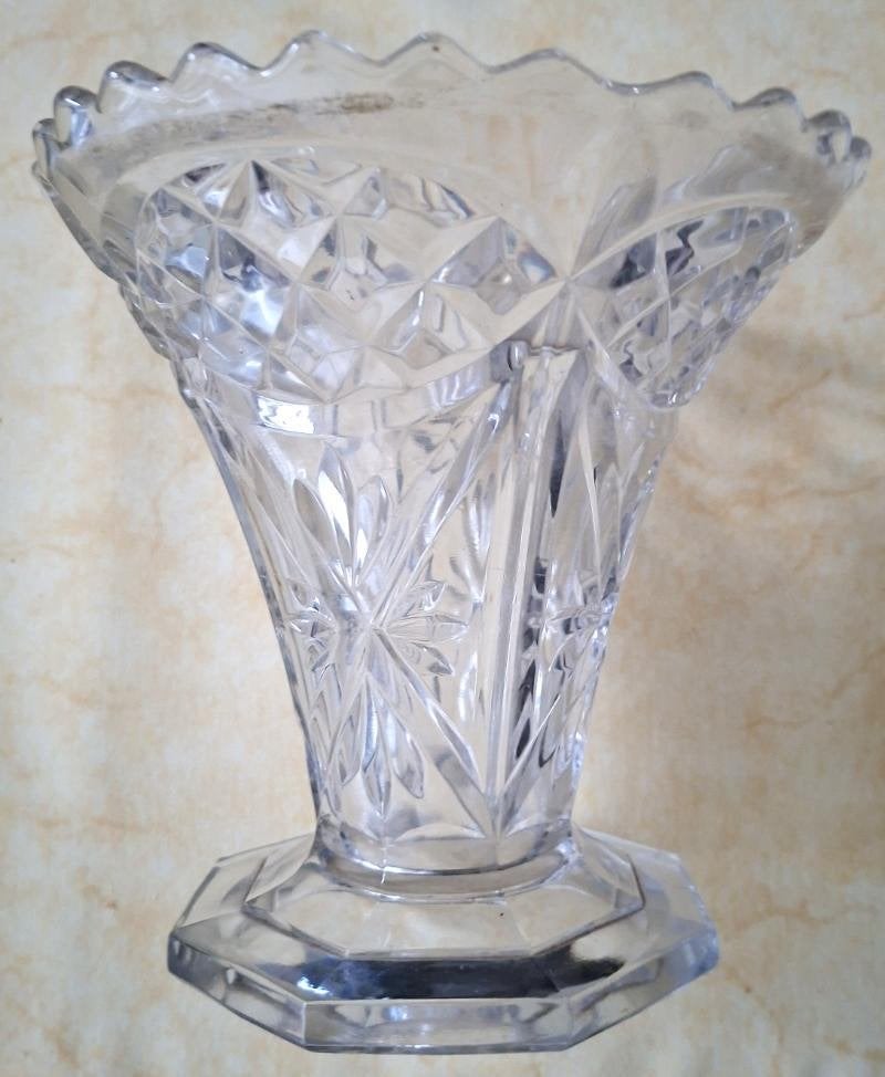 VAAS BOHEMIAN KRISTAL   JAREN 50, Antiek en Kunst, Ophalen