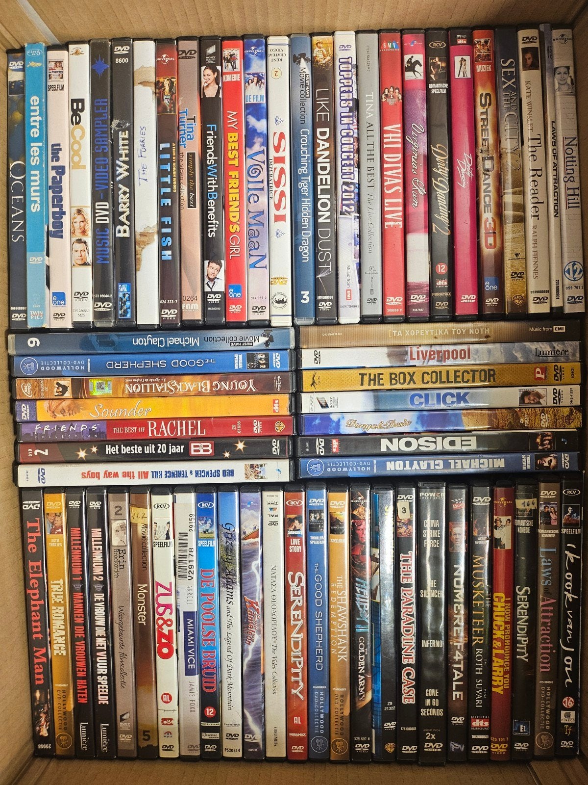 Doos vol films op dvd, Cd's en Dvd's, Ophalen