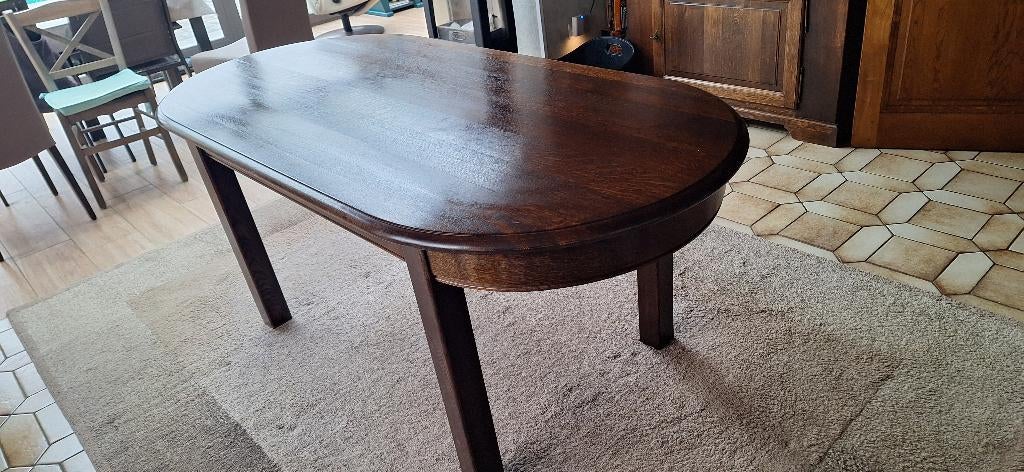 Eiken houten tafel, Ophalen, 100 tot 150 cm, Klassiek, Eikenhout