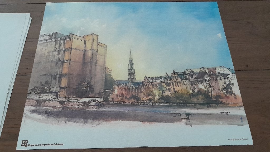 Roger Baeyens aquarellen RTT reproducties, Antiquités & Art, Enlèvement ou Envoi, Paysages, Autre technique