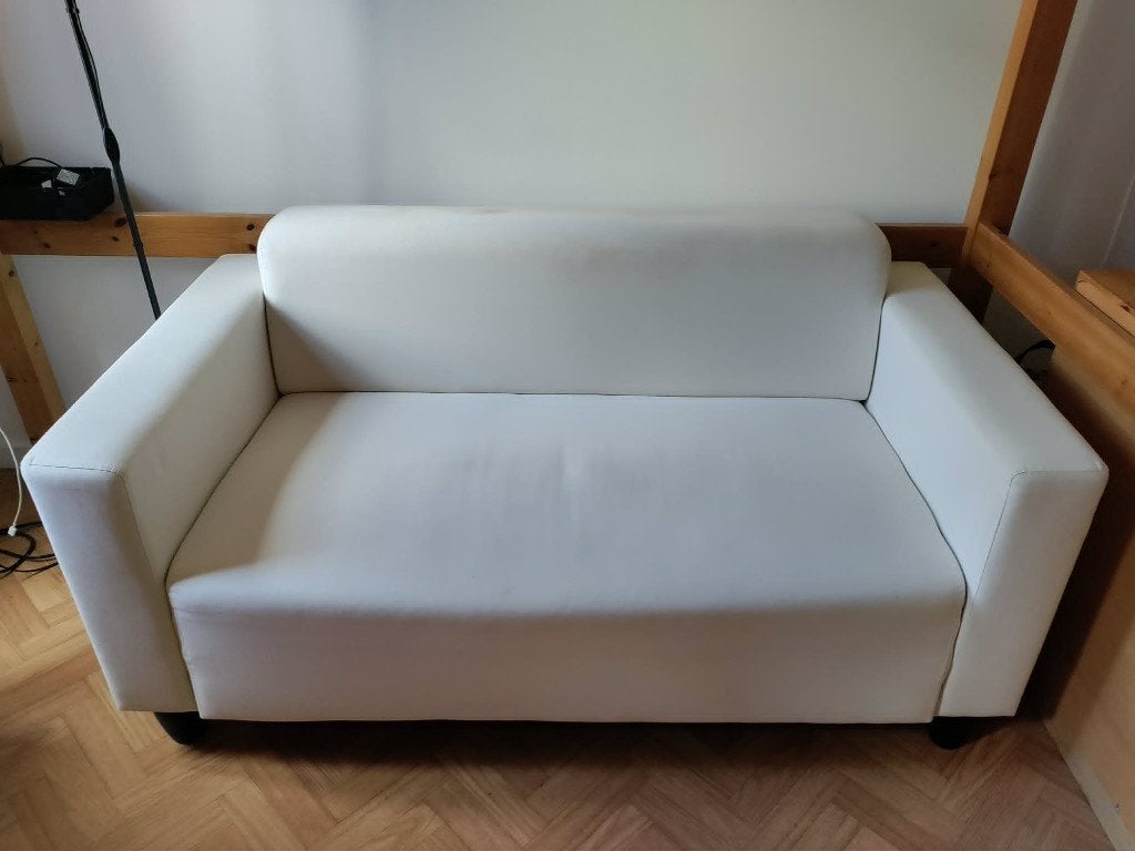 2-zitszetel wit/beige, Ophalen, Kunststof, Gebruikt, Tweepersoons