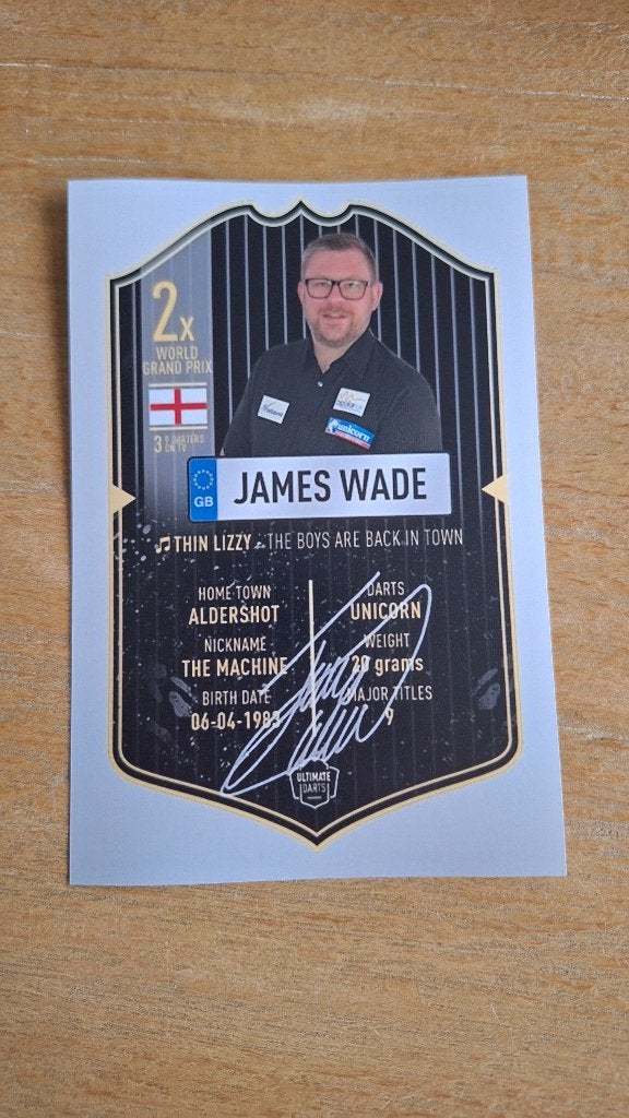 Foto met handtekening (print); James Wade # Darts, Ophalen of Verzenden, Nieuw, Overige typen