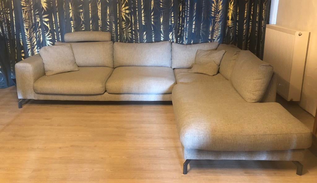 Lichtgrijs hoeksalon Xooon, Huis en Inrichting, Ophalen, Zo goed als nieuw