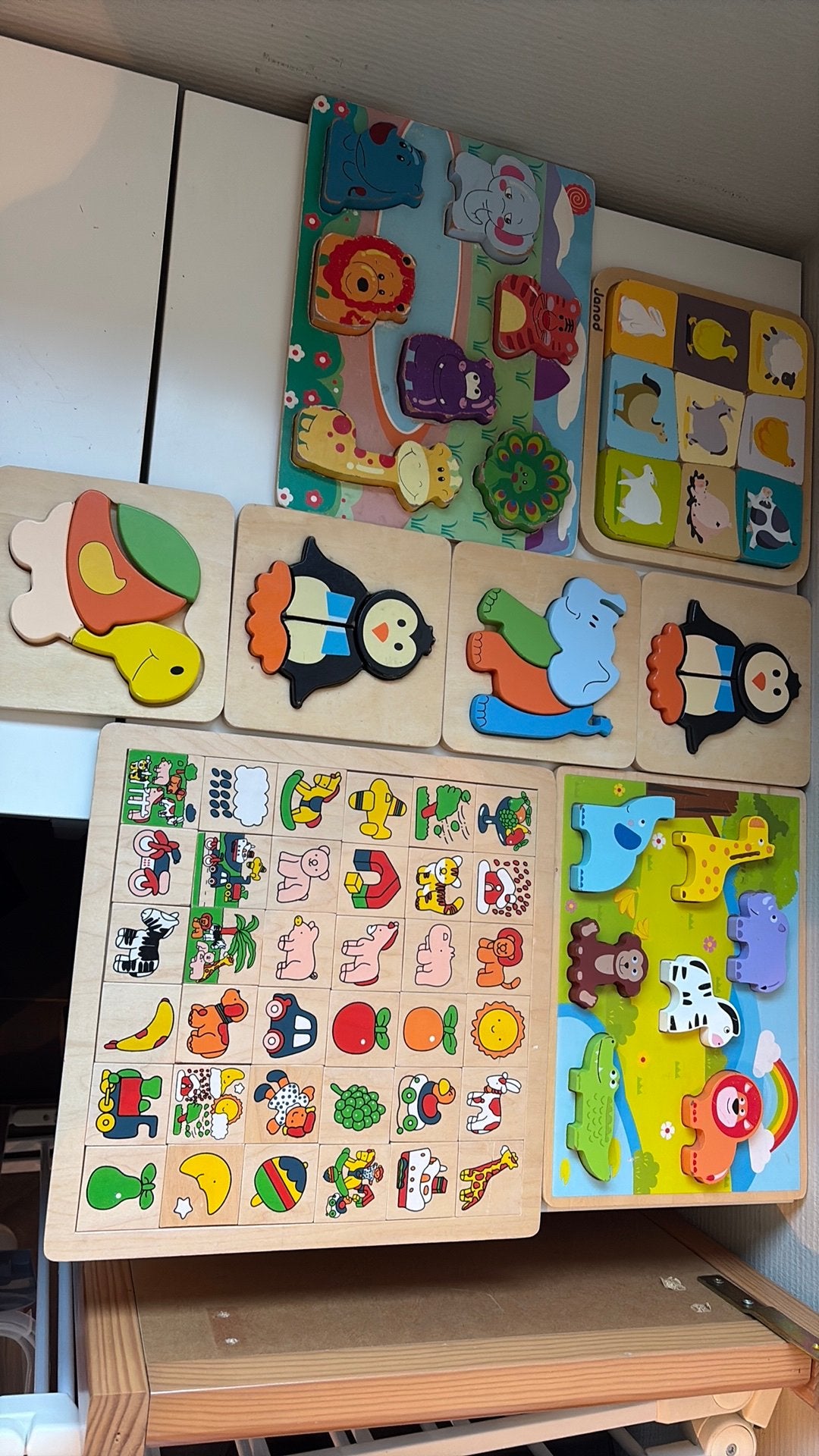 Houten inlegpuzzek, Kinderen en Baby's, Ophalen, Gebruikt, Van hout