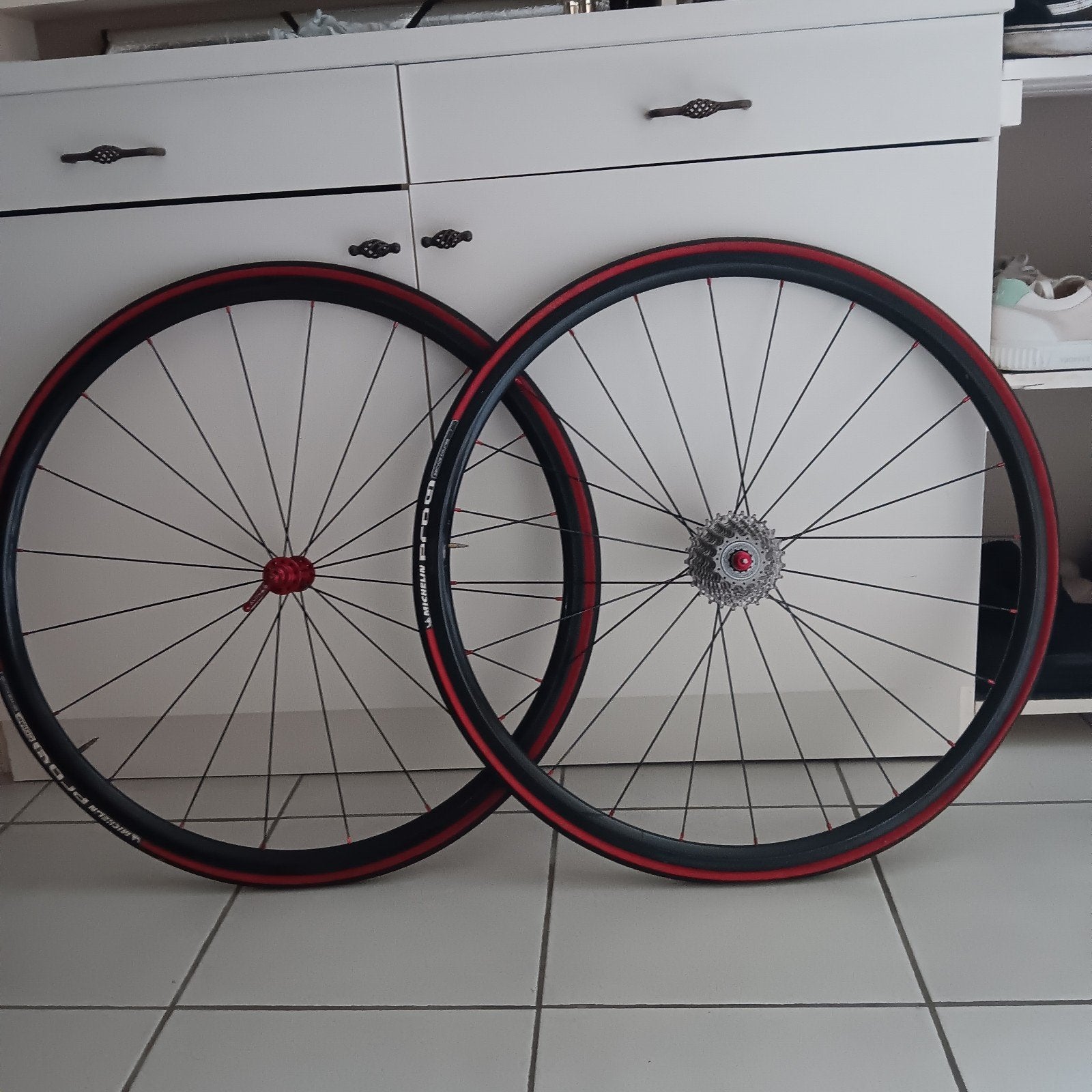 Carbon wielen 10 speed 30 hoog in prima staat, Fietsen en Brommers, Ophalen, Carbon