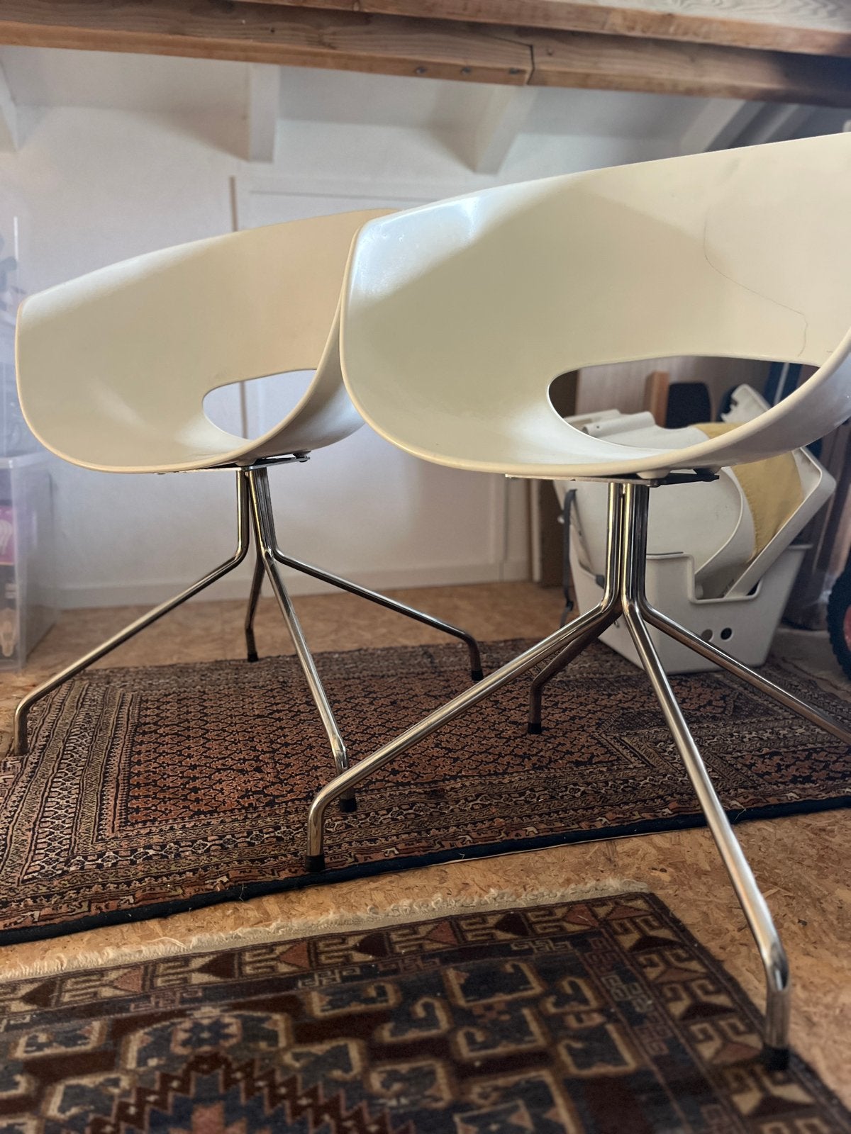Italiaanse retrostoelen, Huis en Inrichting, Ophalen, Wit, Vier, Retro