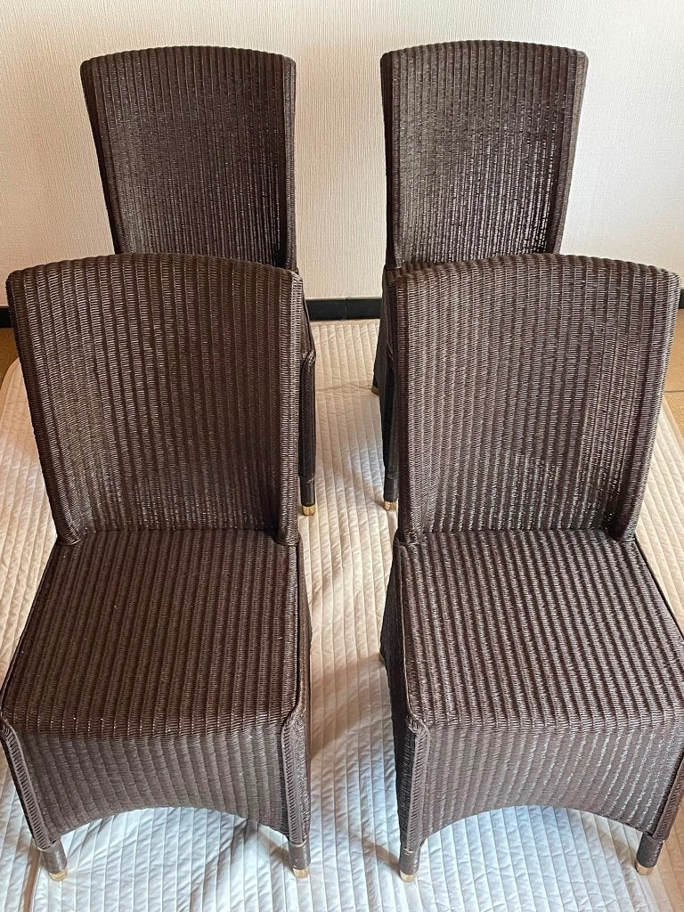 4 rieten Vincent Sheppard stoelen, Ophalen, Overige kleuren, Riet of Rotan, Zo goed als nieuw