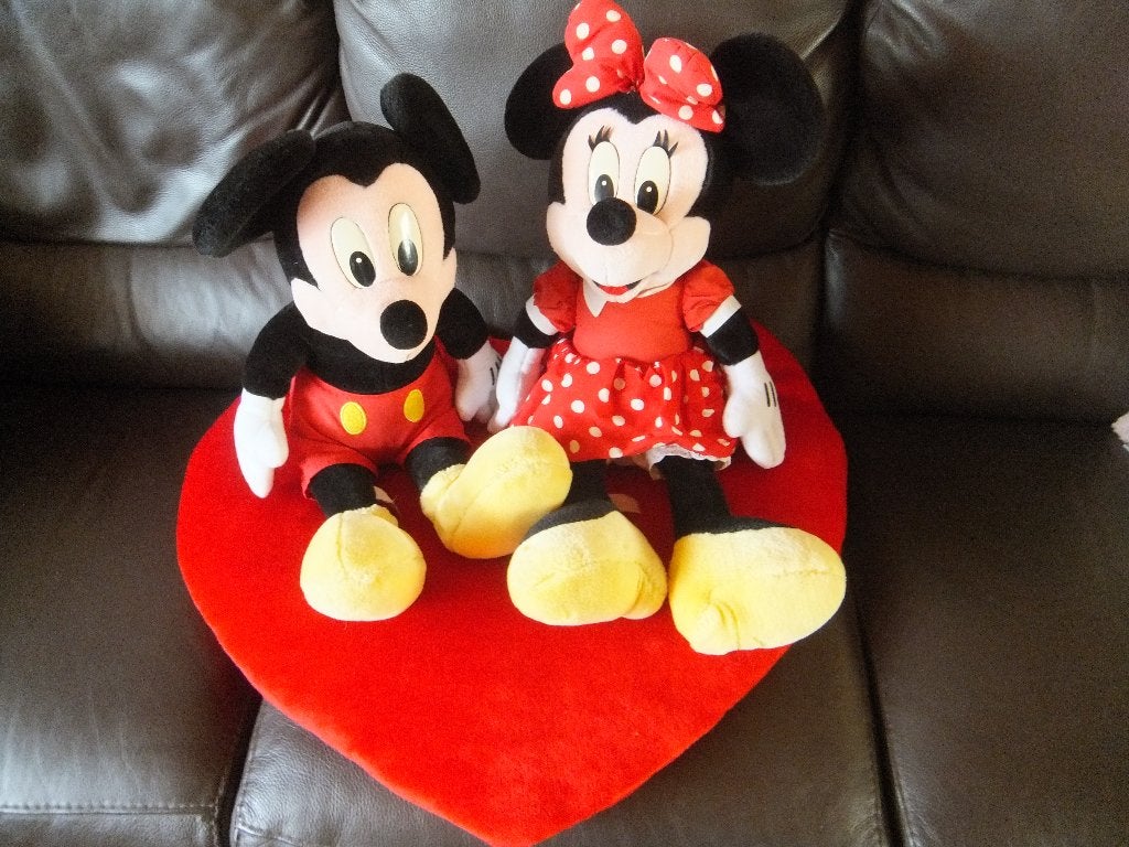 Mickey en Minnie Mouse, Enlèvement ou Envoi, Mickey Mouse, Utilisé, Peluche