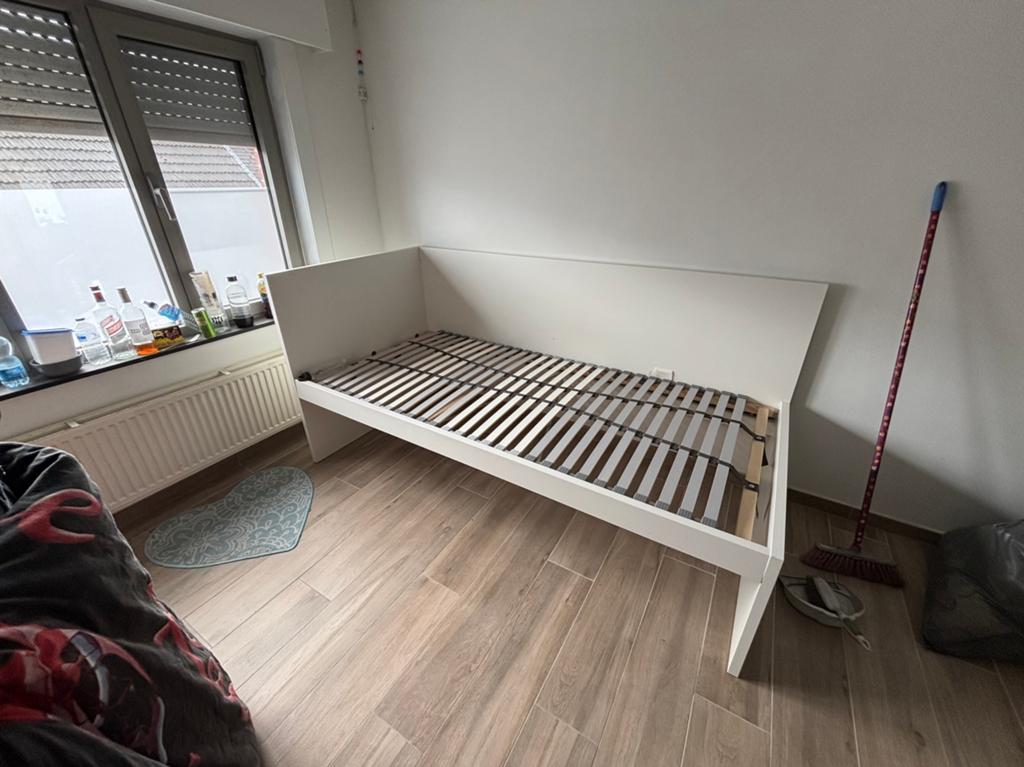 Eenpersoonsbed te koop, Ophalen, 100 cm, Eenpersoons, Wit
