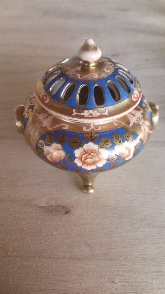 Brûle-encens Noritake — peint à la main — Japon, Antiquités & Art, Envoi