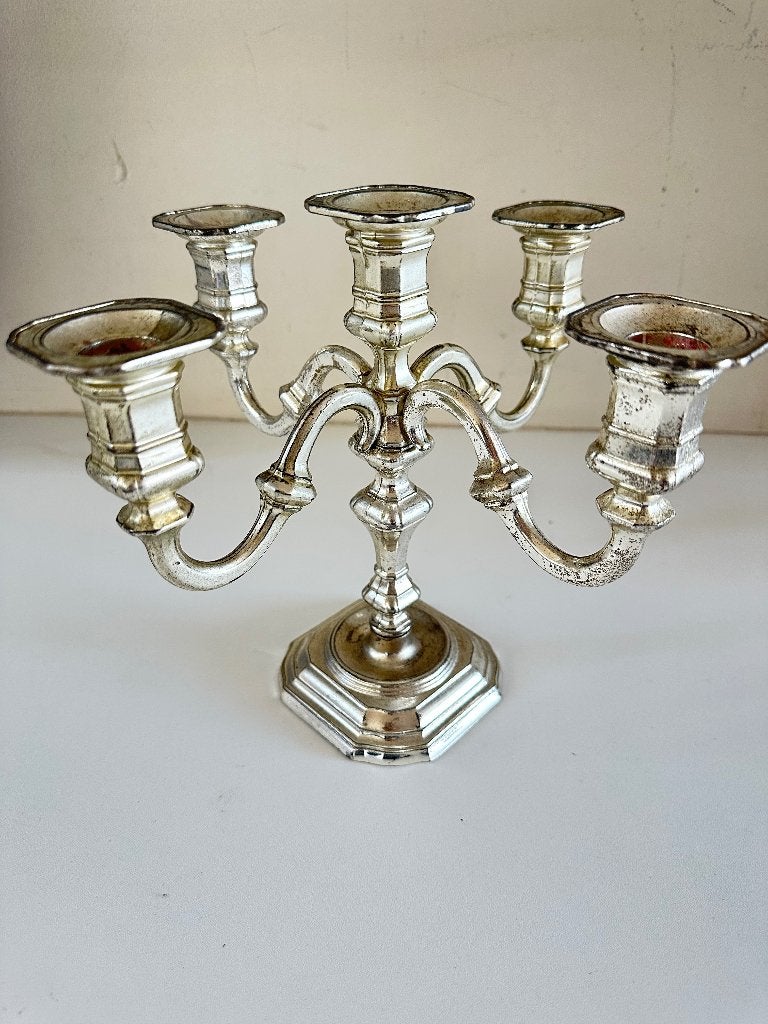 Vintage verzilverde BMF kandelaar, Antiek en Kunst, Ophalen