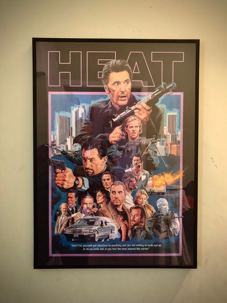 HEAT - Poster de style rétro vintage, Neuf, Enlèvement ou Envoi, Rectangulaire vertical, A1 jusqu'à A3