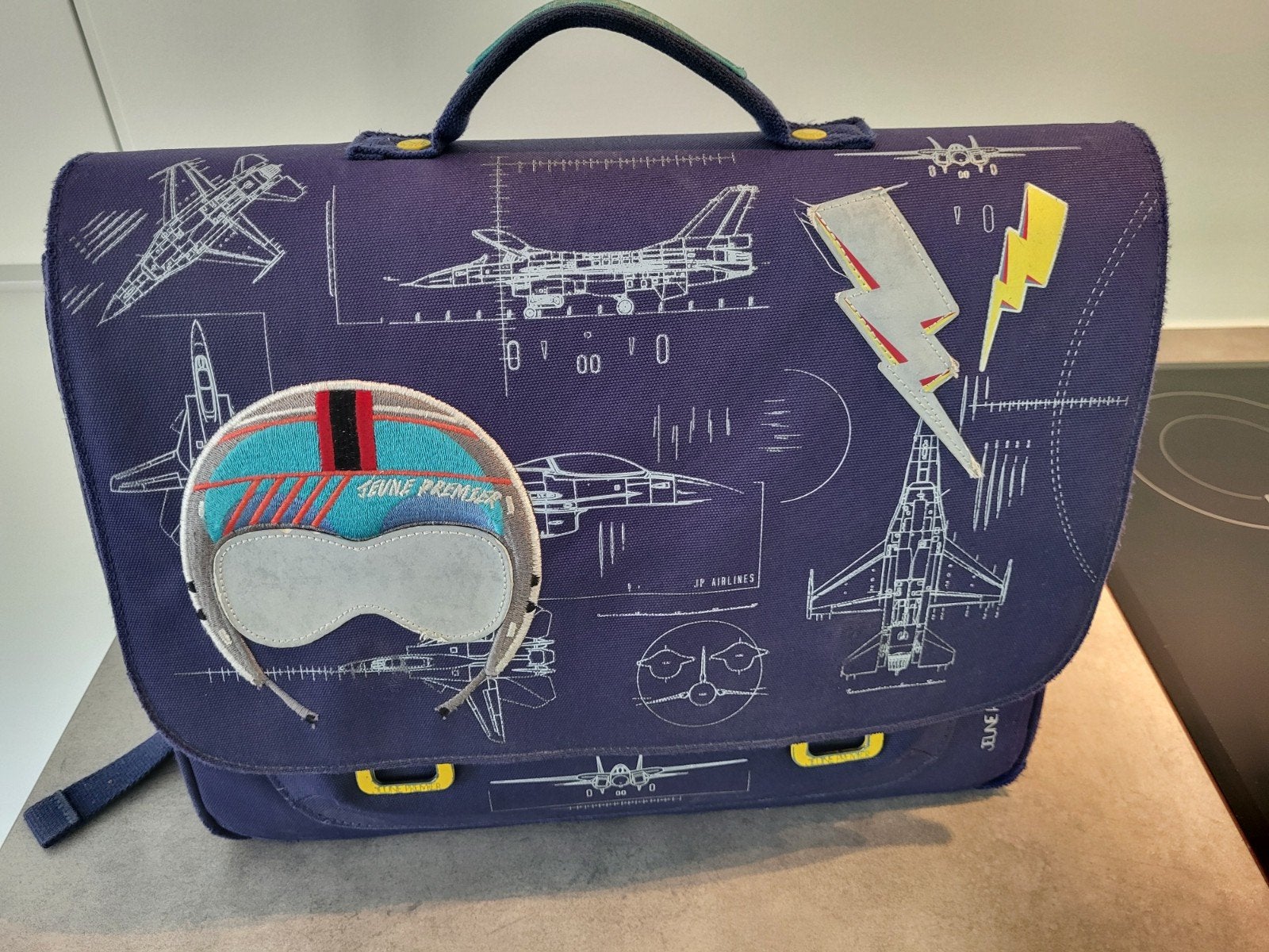 Boekentas Jeune Premier, Handtassen en Accessoires, Tassen | Schooltassen, Ophalen, Gebruikt, Minder dan 30 cm, Blauw