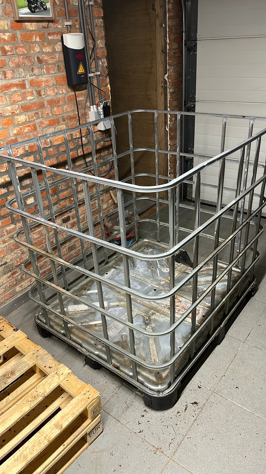 IBC kooi houtkorf, Bricolage & Construction, Casiers & Boîtes, Casier, Enlèvement, 100 cm ou plus, 60 cm ou plus