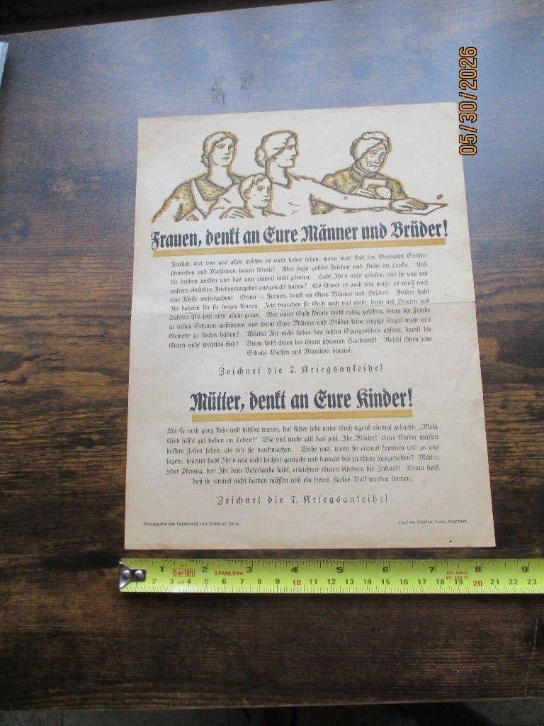 Duitse affiche WO1, Verzenden