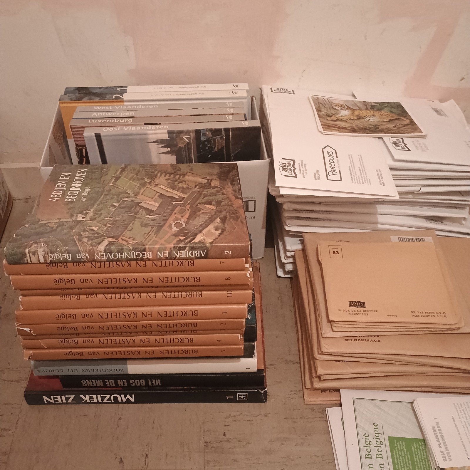 Lot artis-historia boeken+prenten., Boeken, Ophalen