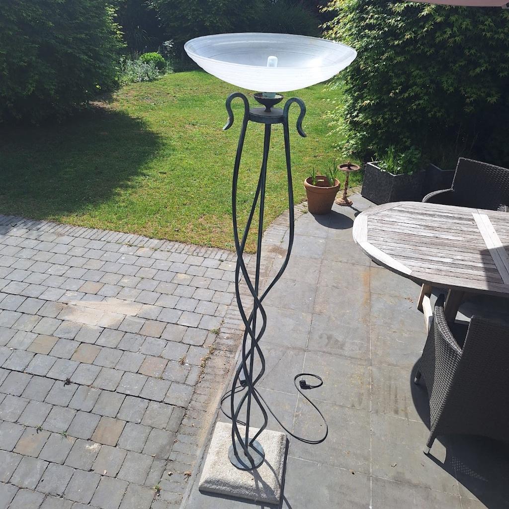 staanlamp vloerlamp massive, Enlèvement, Utilisé, Verre, 150 à 200 cm