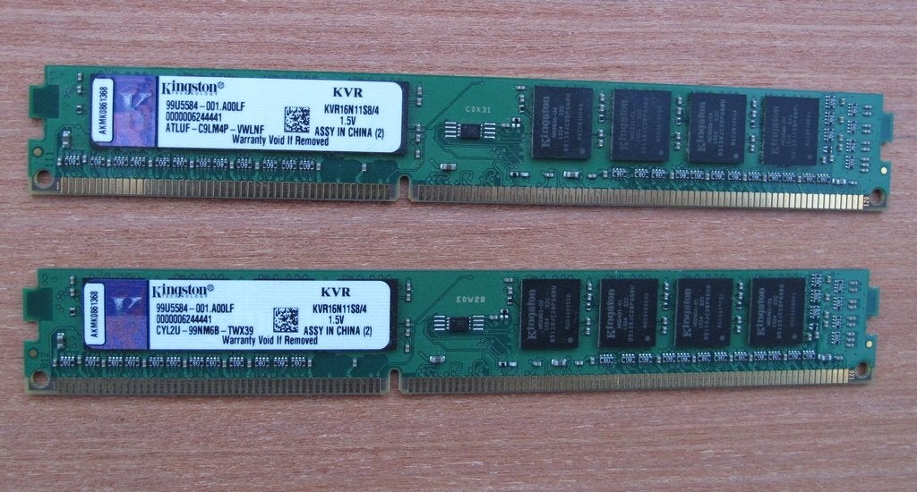 KingSton RAM 2x4GB DDR3 DIMM 1600MHz, Computers en Software, RAM geheugen, Ophalen, Gebruikt, 8 GB, DDR3