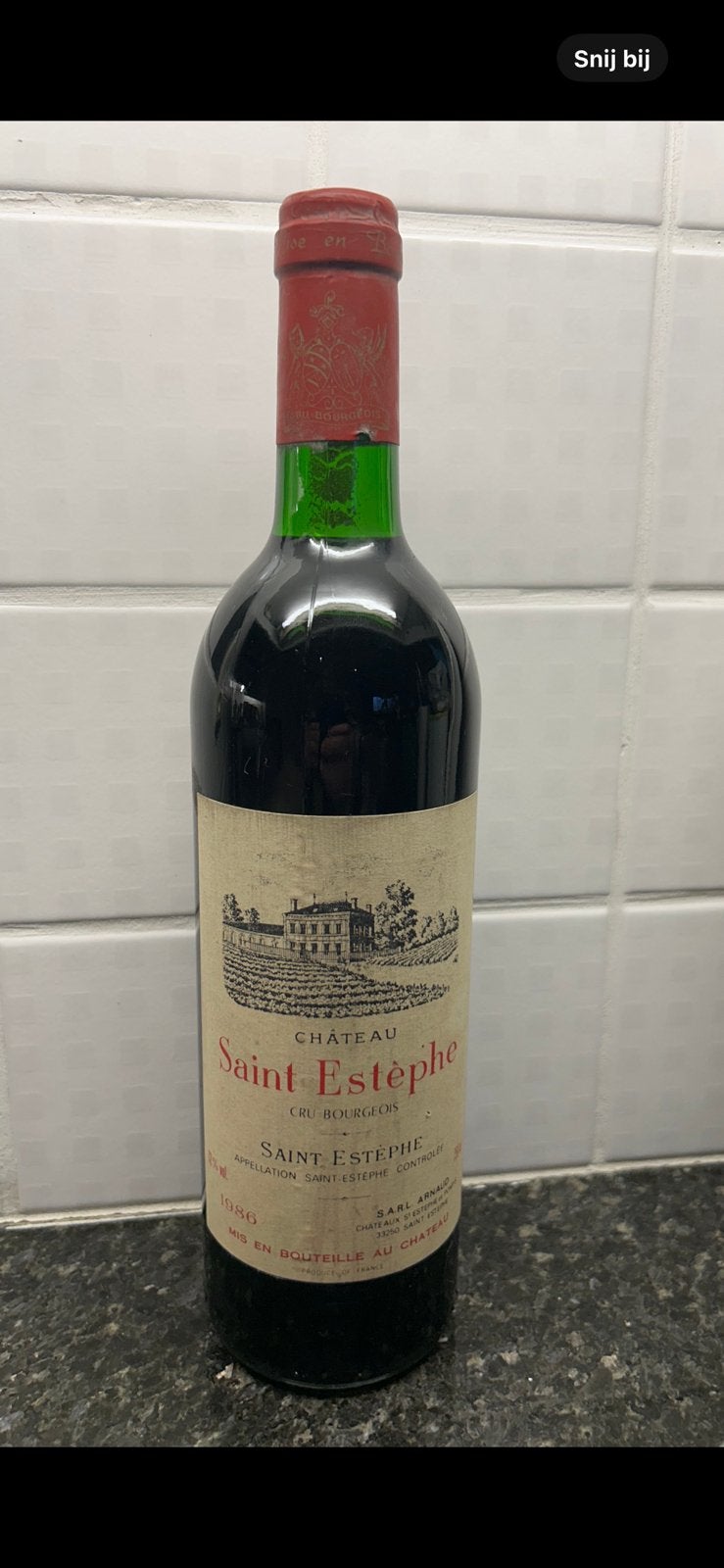 Chateau Saint-Estèphe 1986 - Cru bourgeois - 6 stuks, Collections, Vins, Comme neuf, Enlèvement, Vin rouge, France