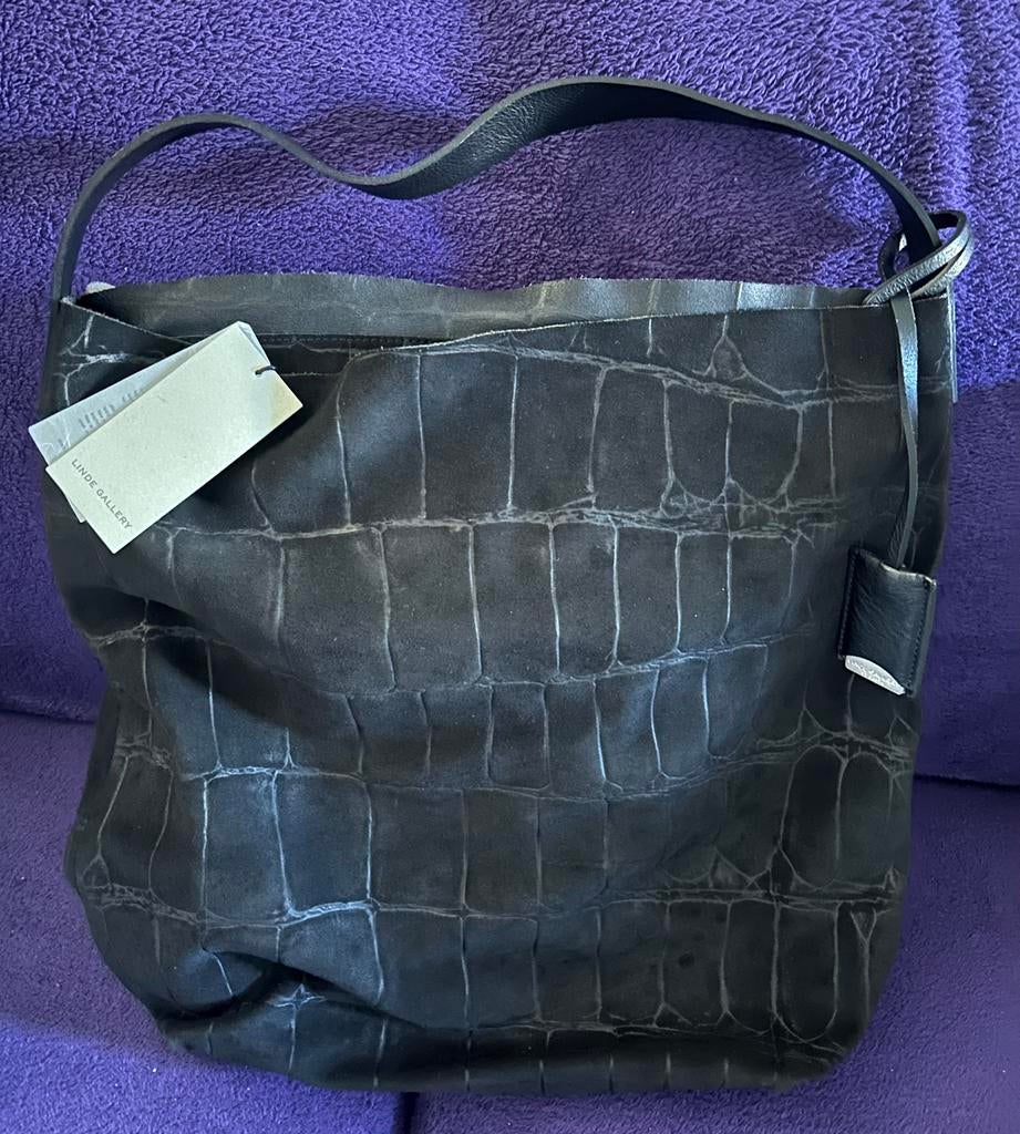 Besace daim, Enlèvement, Neuf, Noir, Shopper