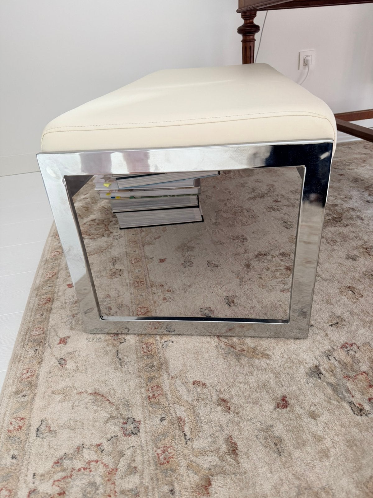 Savavieh, smal bankje, hocker , ottoman, Ophalen, Minder dan 50 cm, 100 tot 125 cm, Zo goed als nieuw