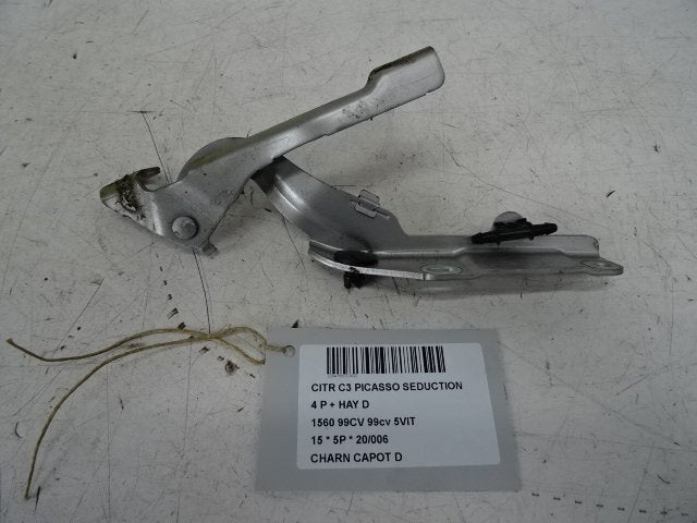 CHARNIERE DE CAPOT DROIT C3 Picasso (SH) (9673165980), Autos : Pièces & Accessoires, Citroën, Kontakt-citroen@citroen.com, Utilisé