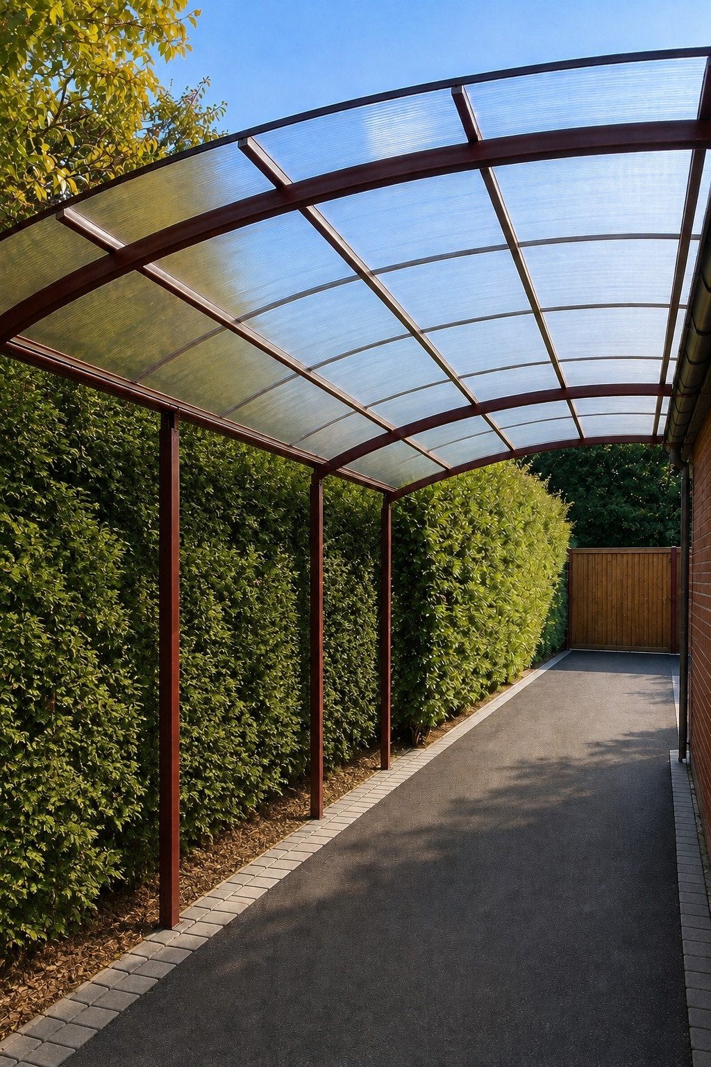 Carpot aluminium met polycarbonaat, Ophalen