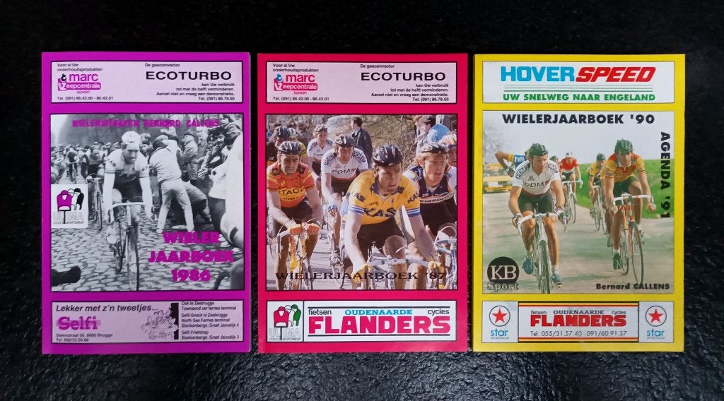 Annuaires de cyclisme 1986 - 1987 - 1990 (3 pièces), Livres, Envoi, Neuf, Bernard Callens, Course à pied et Cyclisme