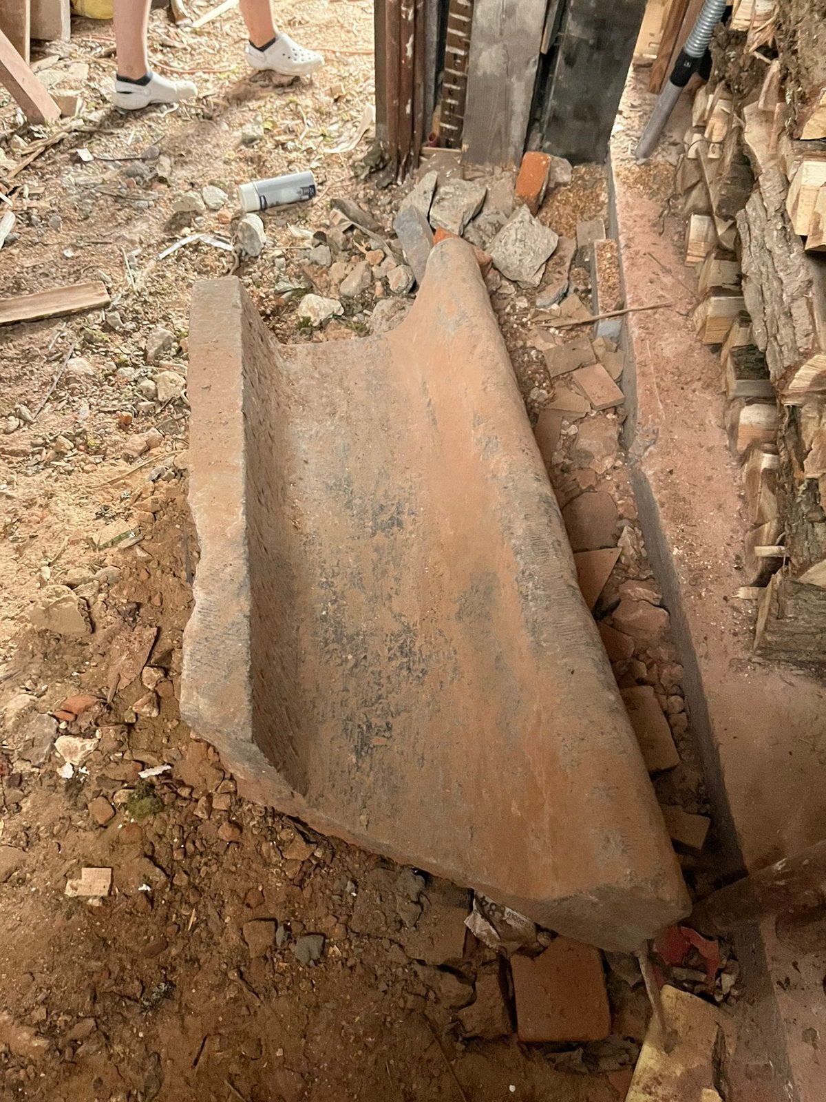 bac en pierre , ancien mangeoir en pierre, Jardin & Terrasse, Enlèvement