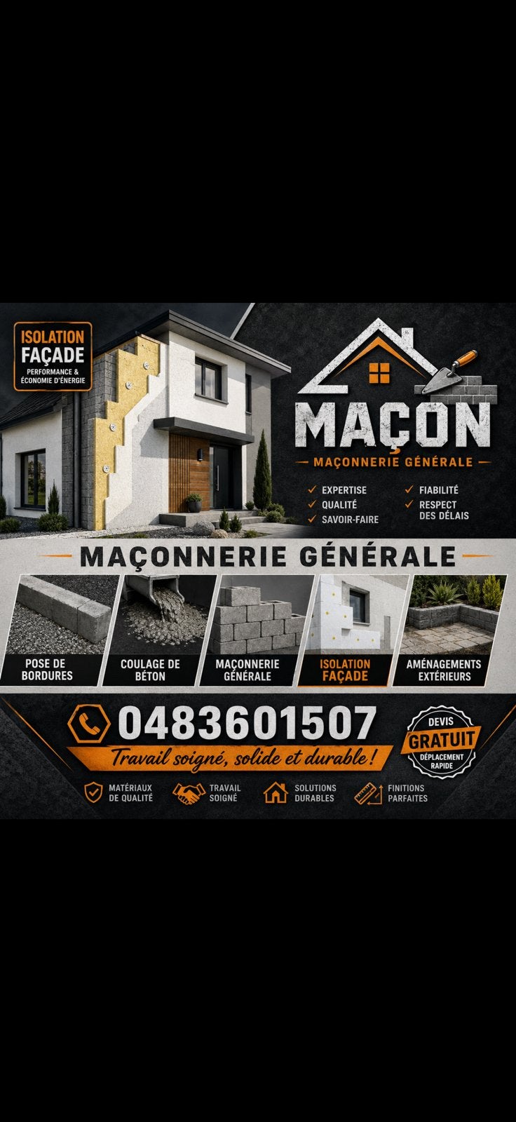 Maçon disponible – Travaux rapides et soignés !, Vacatures, Vacatures | Bouwnijverheid