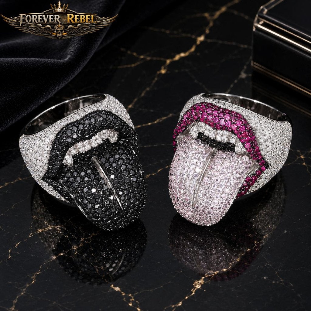 Guilty Pleasure - 925 Zilver met Moissanites - Diverse maten, Bijoux, Sacs & Beauté, Bagues, Neuf, Autres couleurs, Femme ou Homme