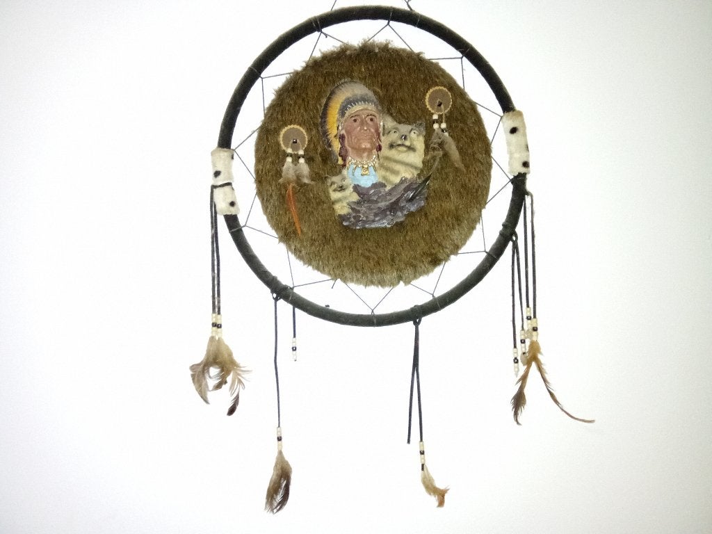 Bizon dreamcatcher, Gebruikt, 35 cm, Bruin, Ophalen